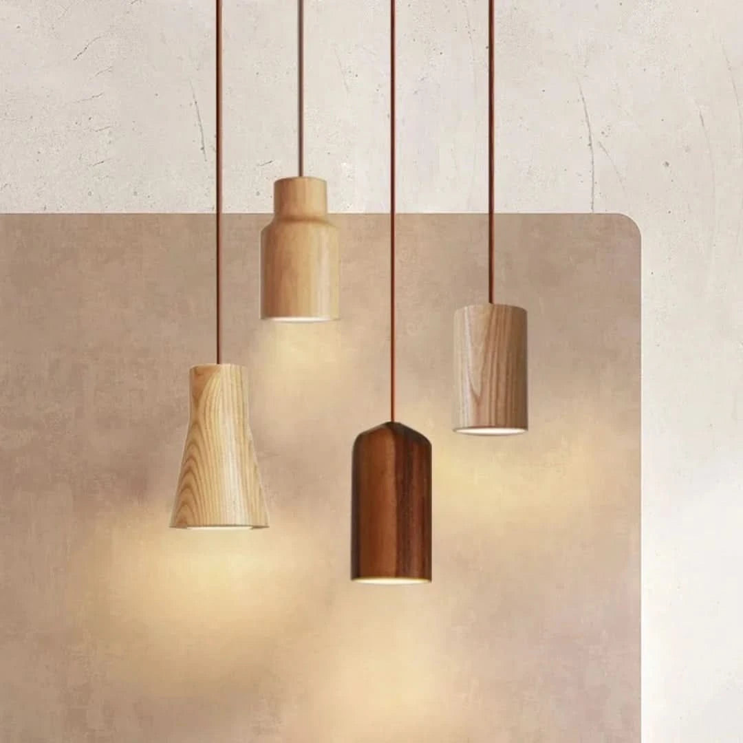 Timberessencia - Lámpara colgante de madera escandinava-Ceiling lamps-VyFlair