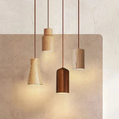 Timberessencia - Lámpara colgante de madera escandinava-Ceiling lamps-VyFlair