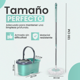 Fregona Giratoria Microfibra con Cubo y Escurridor