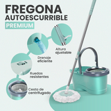 Fregona Giratoria Microfibra con Cubo y Escurridor