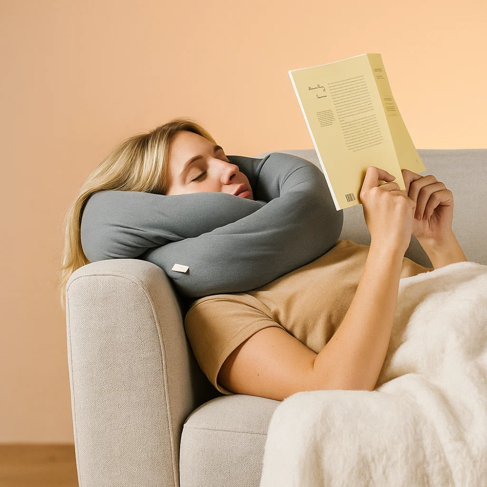 Almohada de viaje Infinity - soporte cervical ergonómica - viscoelástica compacta