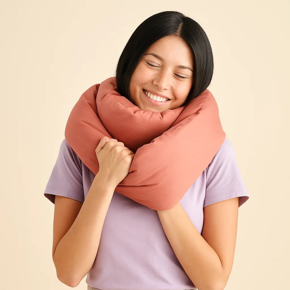 Almohada de viaje Infinity - soporte cervical ergonómica - viscoelástica compacta