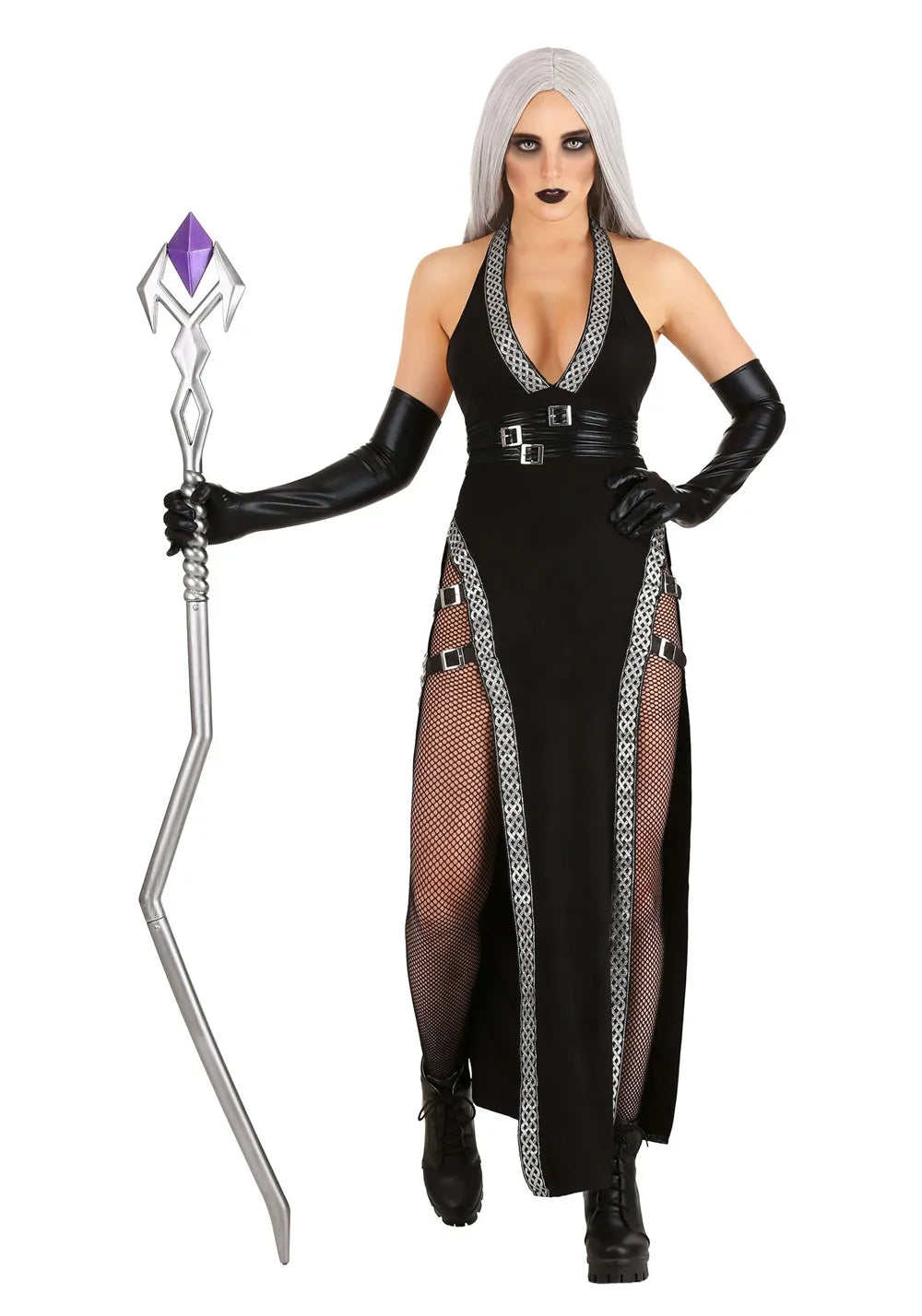 Lorenza Kostume mangas - Bruja gótica - Maxi vestido accesorio