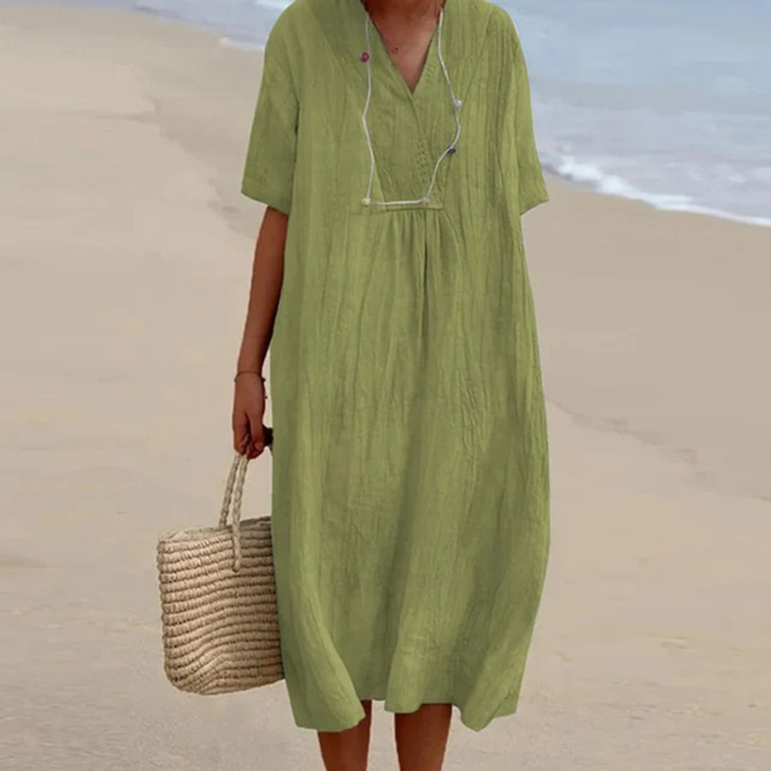 Vestido de Verano para Mujeres, Casual y Ligero con Corte Suelto en Colores Vibrantes