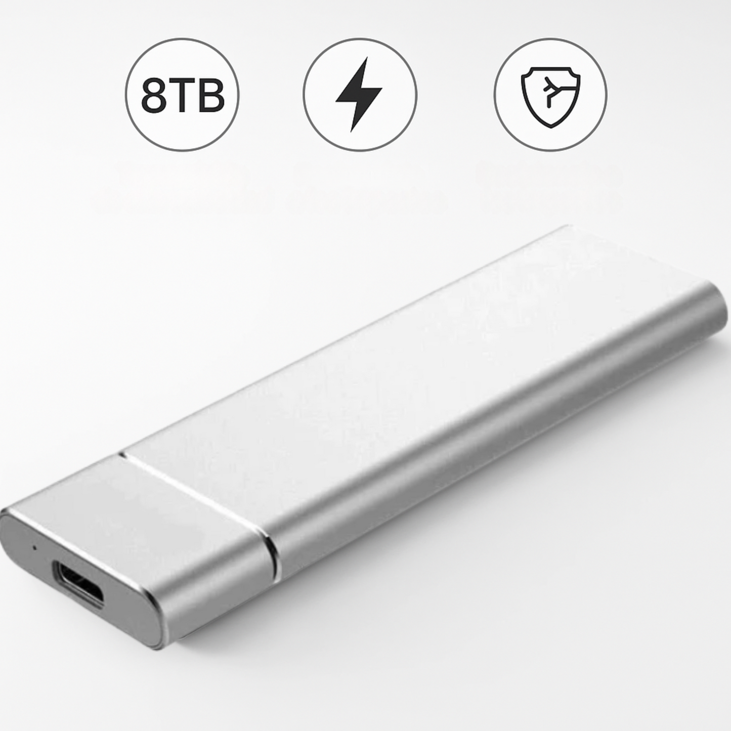 Disco Duro Externo Portátil de 8TB con Alta Velocidad de Transferencia