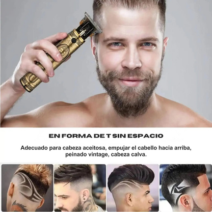 Recortador de cabello: acero inalámbrico y de acero inoxidable