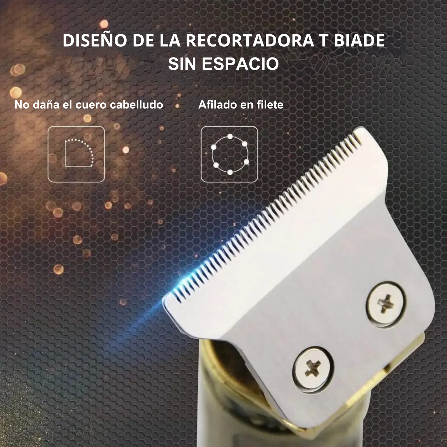 Recortador de cabello: acero inalámbrico y de acero inoxidable