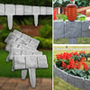 Borde decorativo de jardín efecto piedra 10 piezas