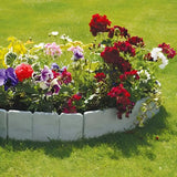 Borde decorativo de jardín efecto piedra 10 piezas
