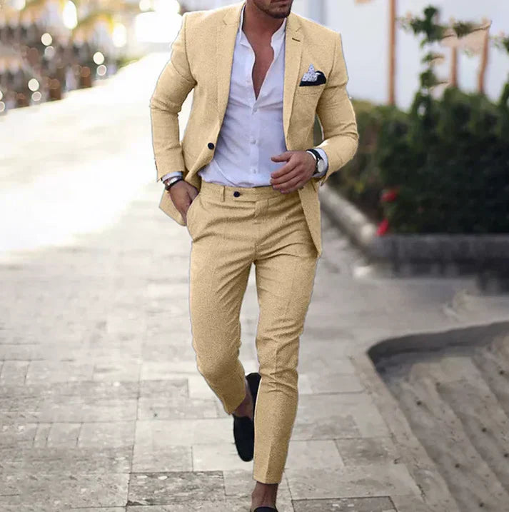 Mikael - Conjunto de Blazer y Pantalón Versátil para un Estilo Moderno