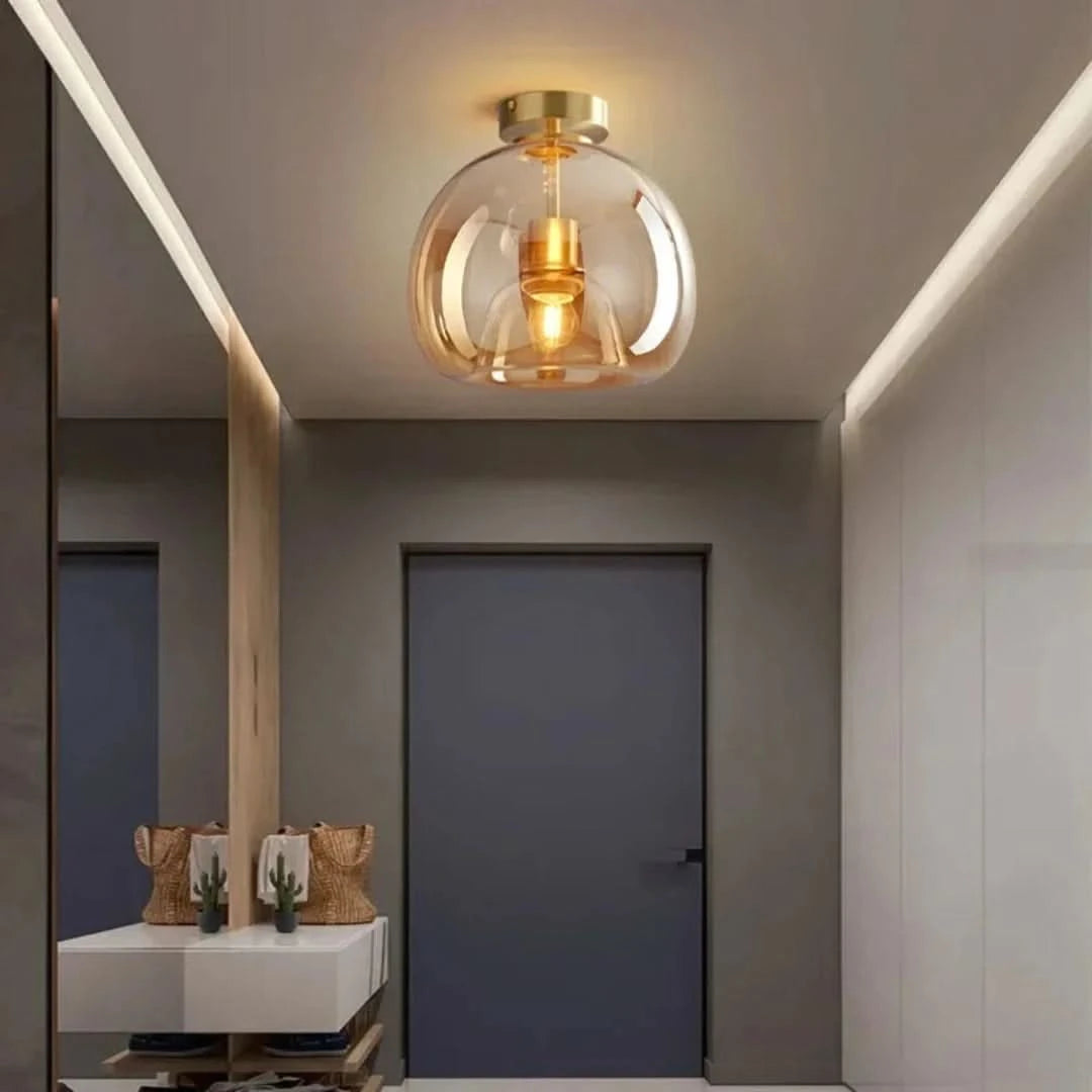 EssenceGlow - Minimalist Glass Ceiling Lamp