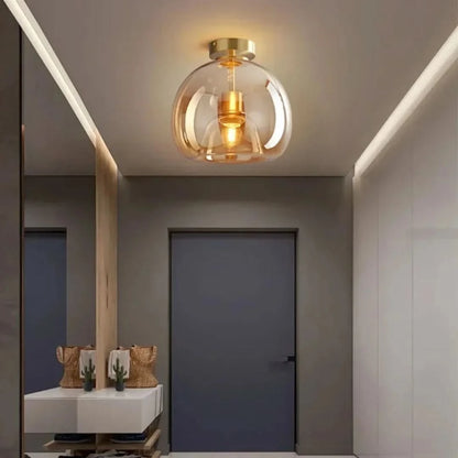 EssenceGlow - Minimalist Glass Ceiling Lamp