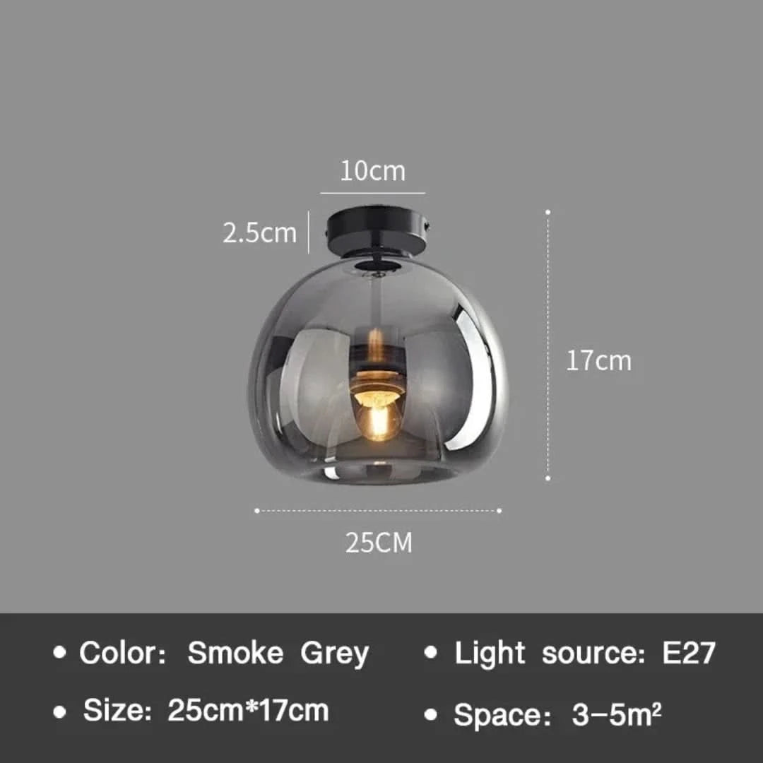 EssenceGlow - Minimalist Glass Ceiling Lamp