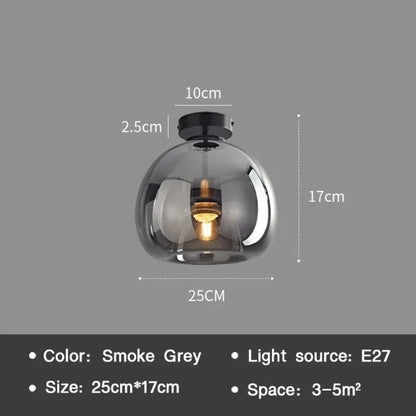 EssenceGlow - Minimalist Glass Ceiling Lamp