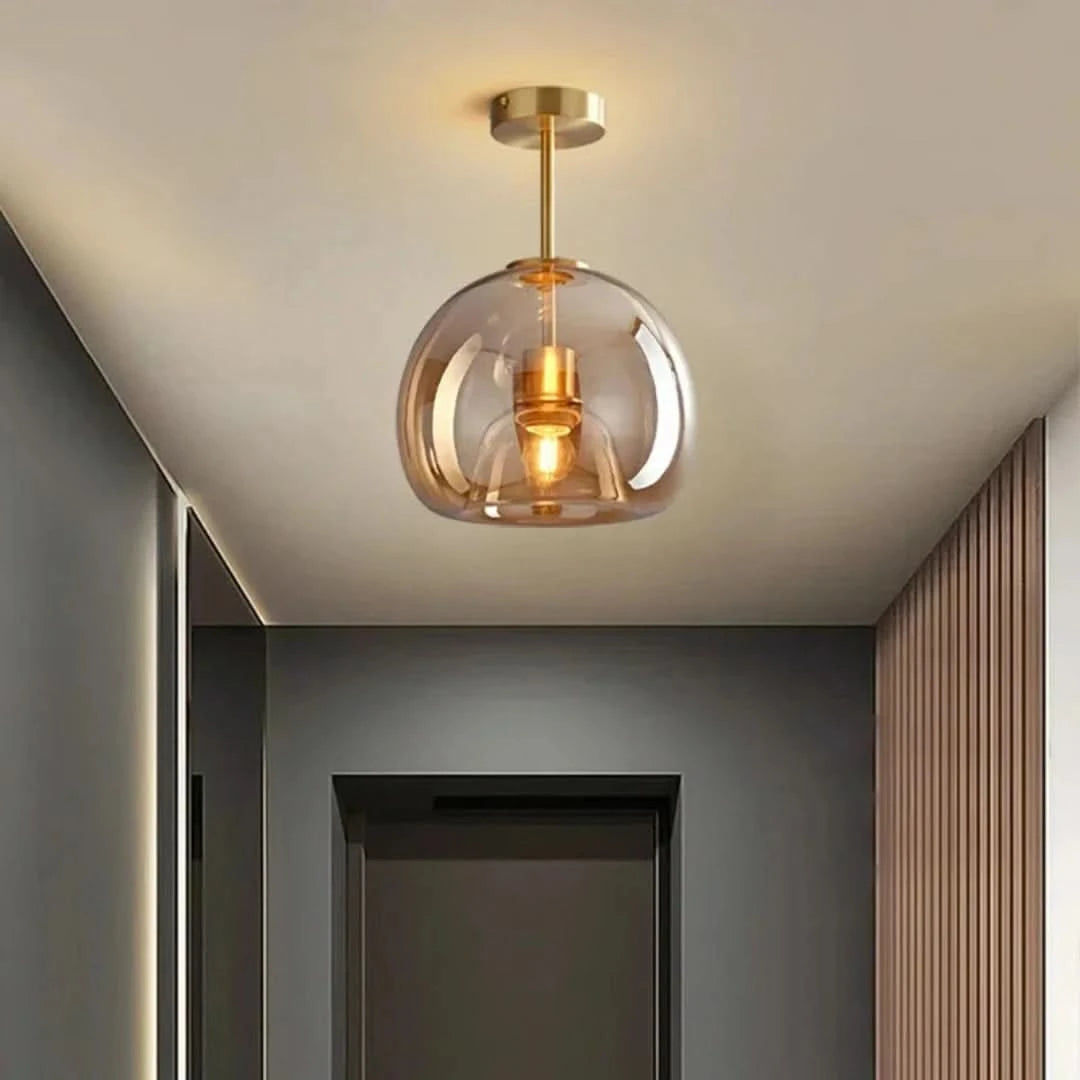 EssenceGlow - Minimalist Glass Ceiling Lamp