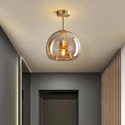 EssenceGlow - Minimalist Glass Ceiling Lamp