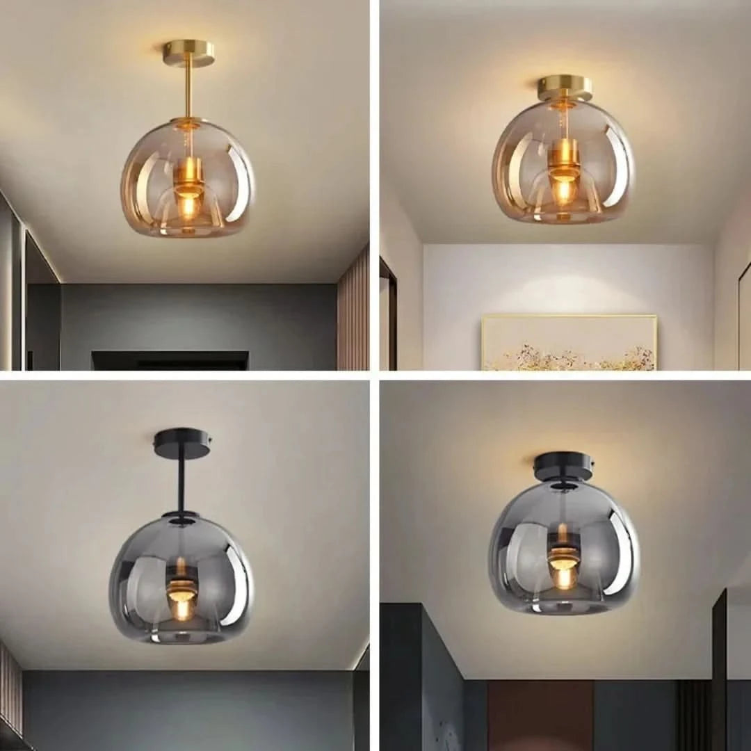 EssenceGlow - Minimalist Glass Ceiling Lamp