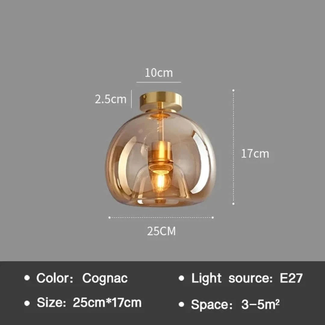 EssenceGlow - Minimalist Glass Ceiling Lamp