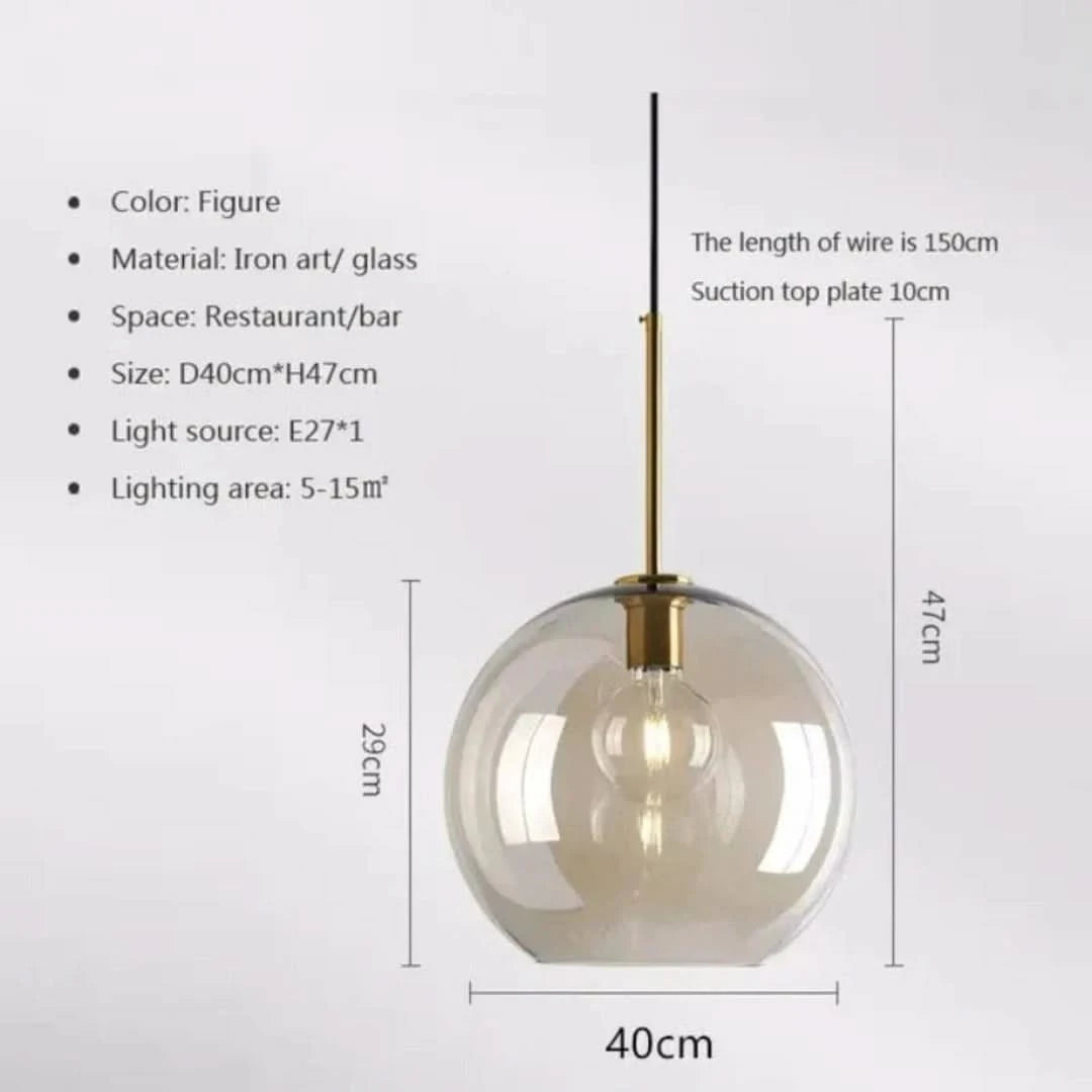 Loftluxe - Lámpara colgante de vidrio escandinavo-Ceiling lamps-VyFlair