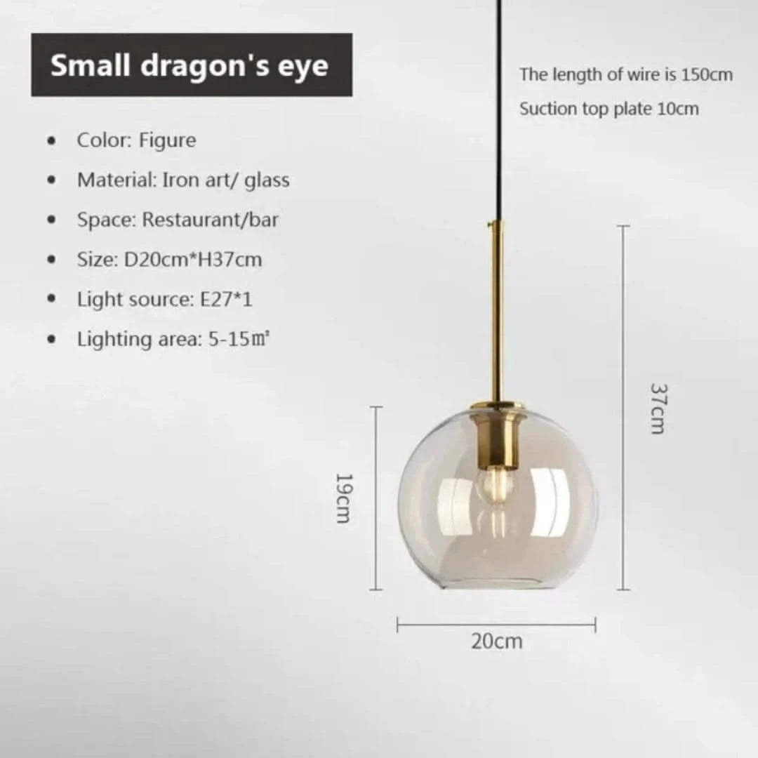 Loftluxe - Lámpara colgante de vidrio escandinavo-Ceiling lamps-VyFlair