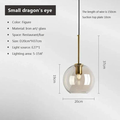 Loftluxe - Lámpara colgante de vidrio escandinavo-Ceiling lamps-VyFlair