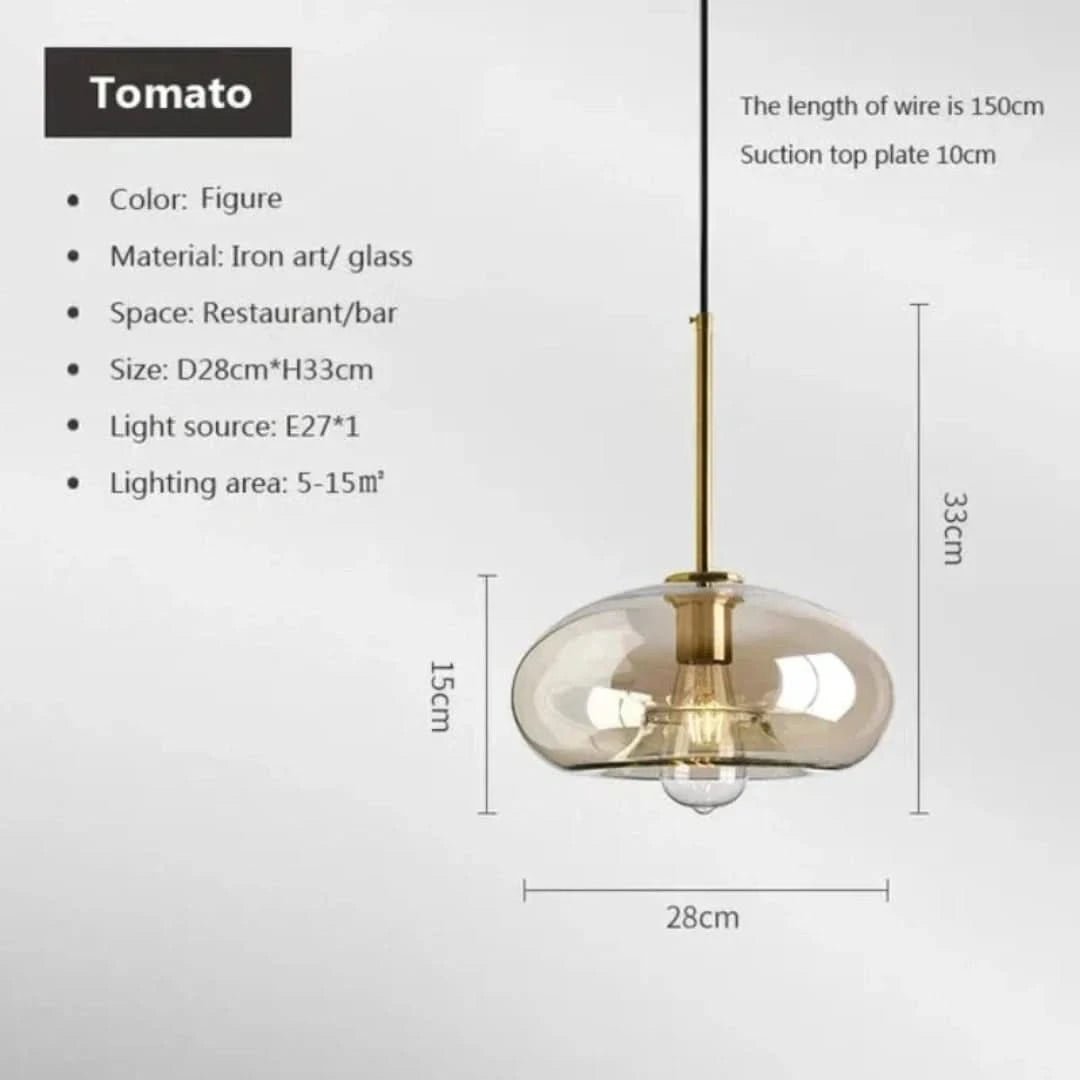 Loftluxe - Lámpara colgante de vidrio escandinavo-Ceiling lamps-VyFlair