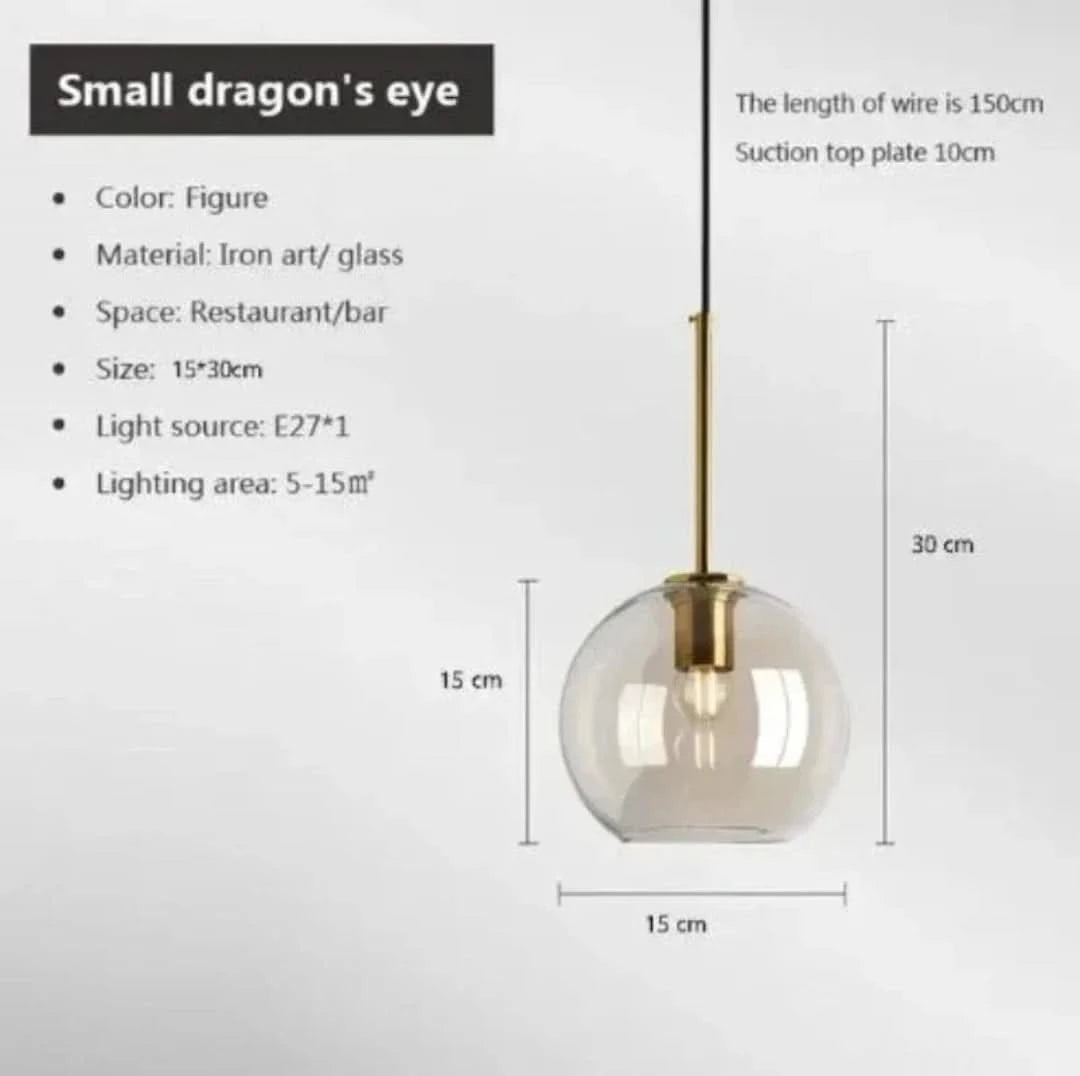 Loftluxe - Lámpara colgante de vidrio escandinavo-Ceiling lamps-VyFlair