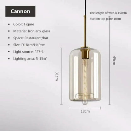 Loftluxe - Lámpara colgante de vidrio escandinavo-Ceiling lamps-VyFlair