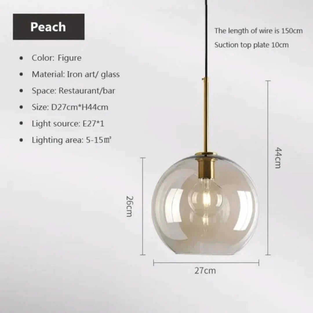 Loftluxe - Lámpara colgante de vidrio escandinavo-Ceiling lamps-VyFlair