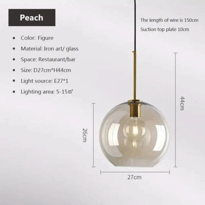 Loftluxe - Lámpara colgante de vidrio escandinavo-Ceiling lamps-VyFlair