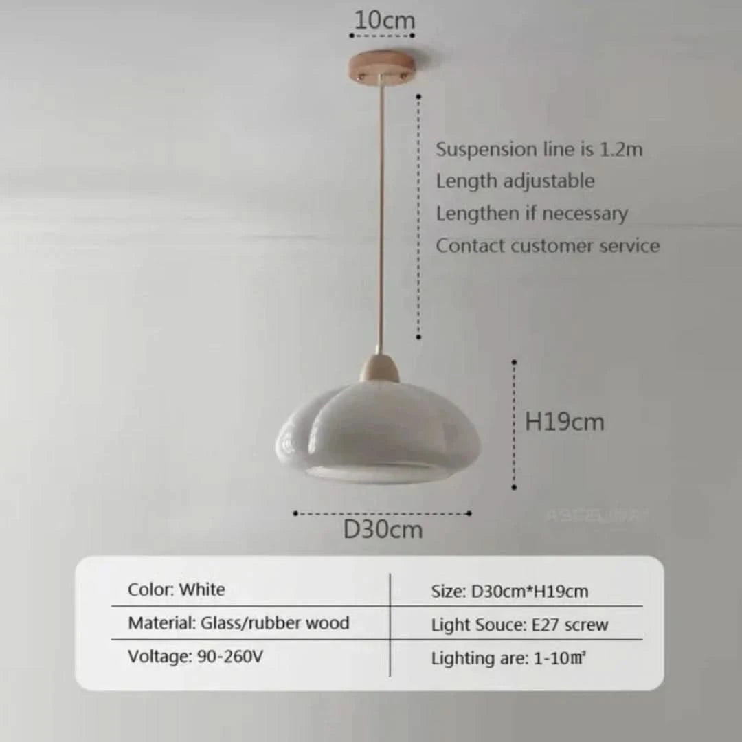 Medievalluxe - Luz de colgante cremoso-Ceiling lamps-VyFlair