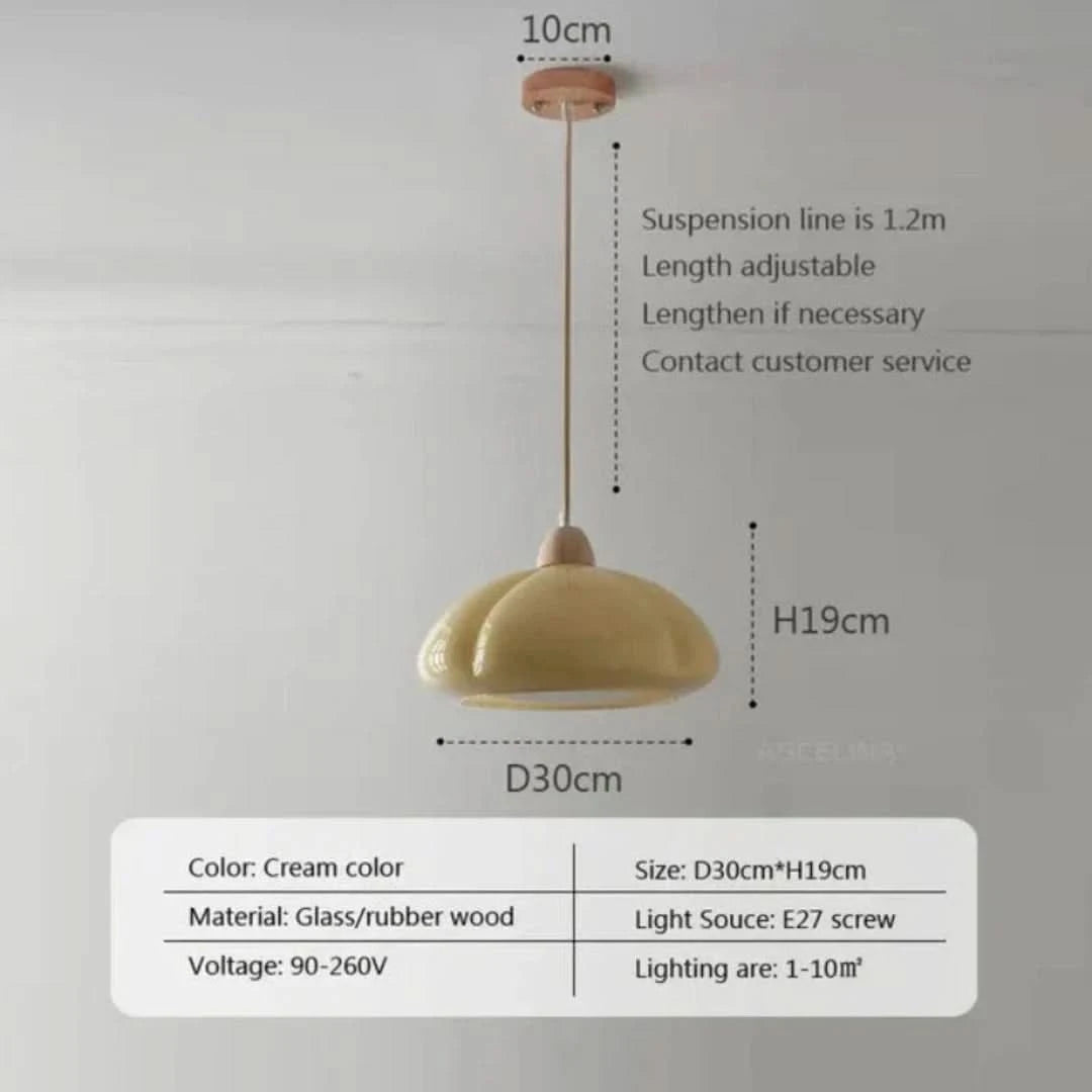 Medievalluxe - Luz de colgante cremoso-Ceiling lamps-VyFlair