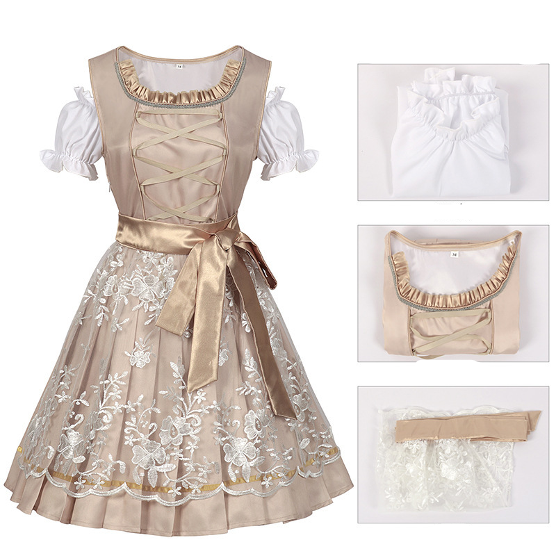 Vestido Dirndl para Damas - Material de Alta Calidad - Atuendo Tradicional para Oktoberfest