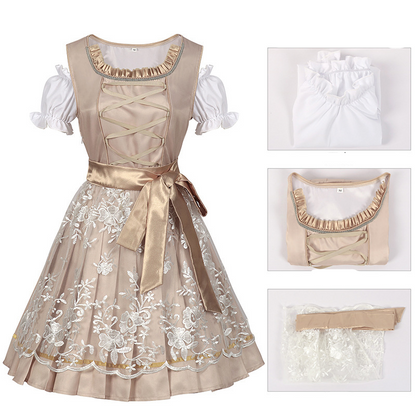 Vestido Dirndl para Damas - Material de Alta Calidad - Atuendo Tradicional para Oktoberfest