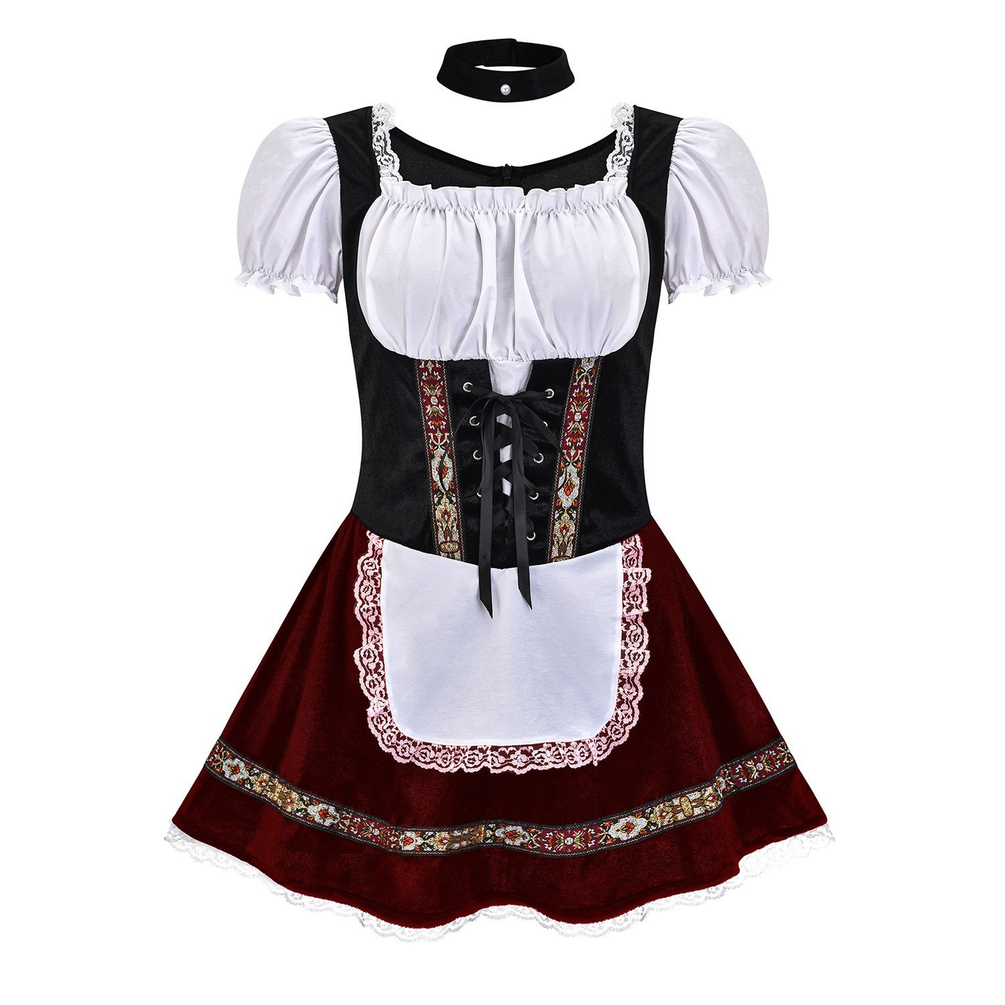 Elegante Mini Dirndl Vestido - Material de Alta Calidad - Trachten de Oktoberfest