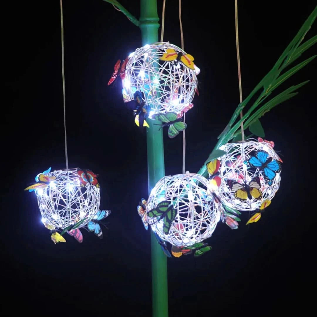 Butterbright - Butterfly de lámpara solar colgante-Outdoor lighting-VyFlair