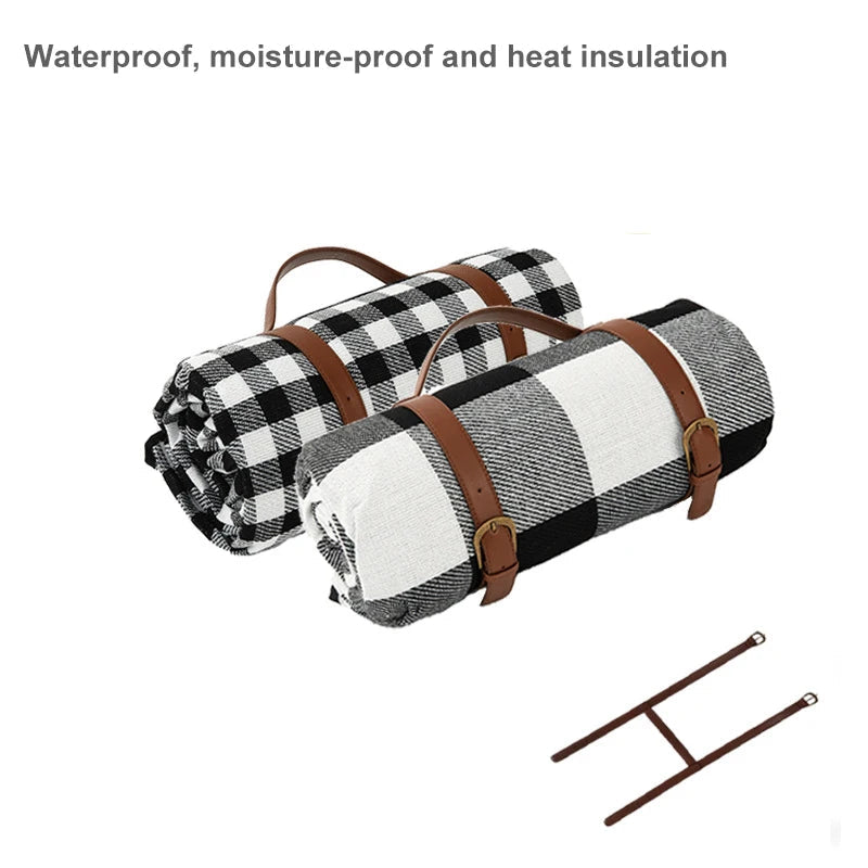 Manta de Picnic a Cuadros - Impermeable - Plegable - Exterior