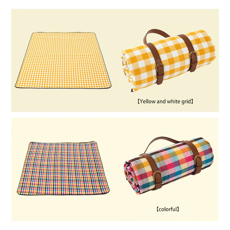 Manta de Picnic a Cuadros - Impermeable - Plegable - Exterior