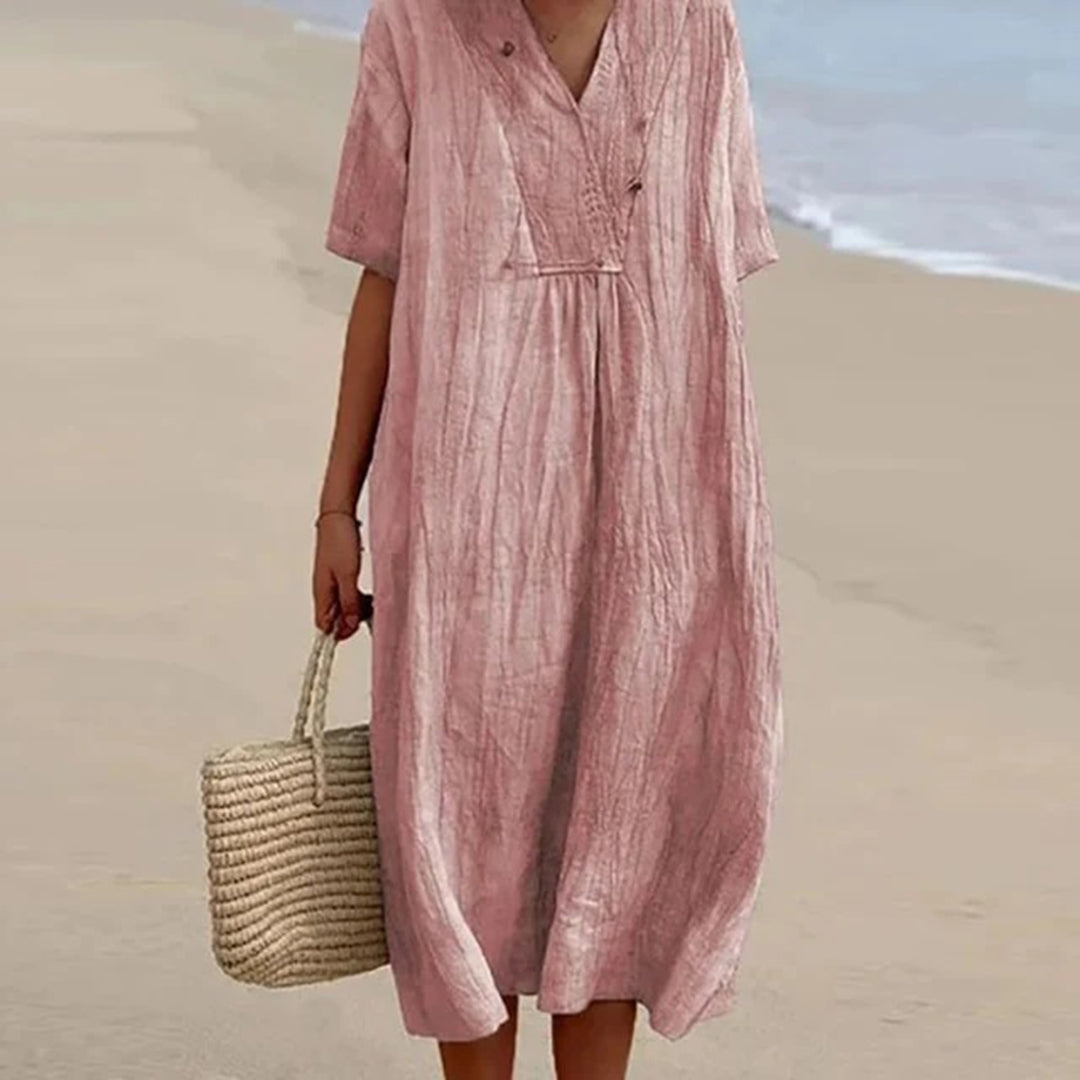 Vestido de Verano para Mujeres, Casual y Ligero con Corte Suelto en Colores Vibrantes