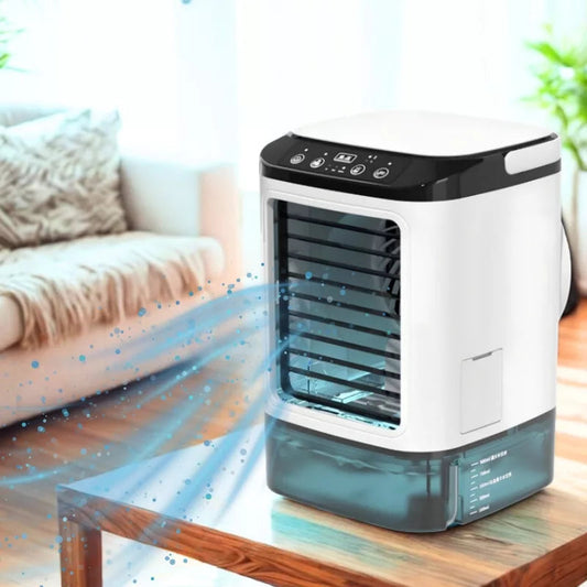 Enfriador de Aire Portátil - Humidificador - Luz Nocturna Integrada