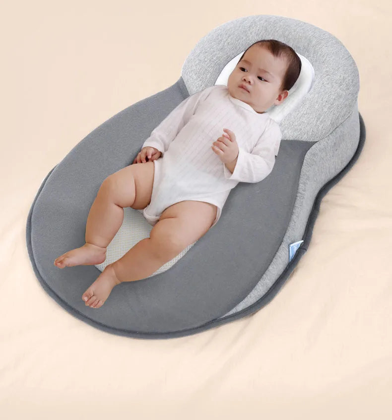 Almohada Ergonómica Bebés – Sueño Seguro y Prevención Cabeza Plana