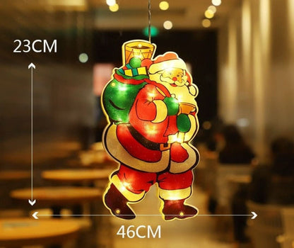 Christmas Window LED Decoration with Suction Cup