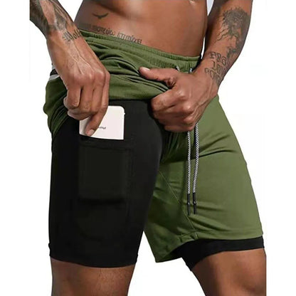 Pantalones Cortos de Gimnasio - Bolsillo para Teléfono - Forro Cómodo