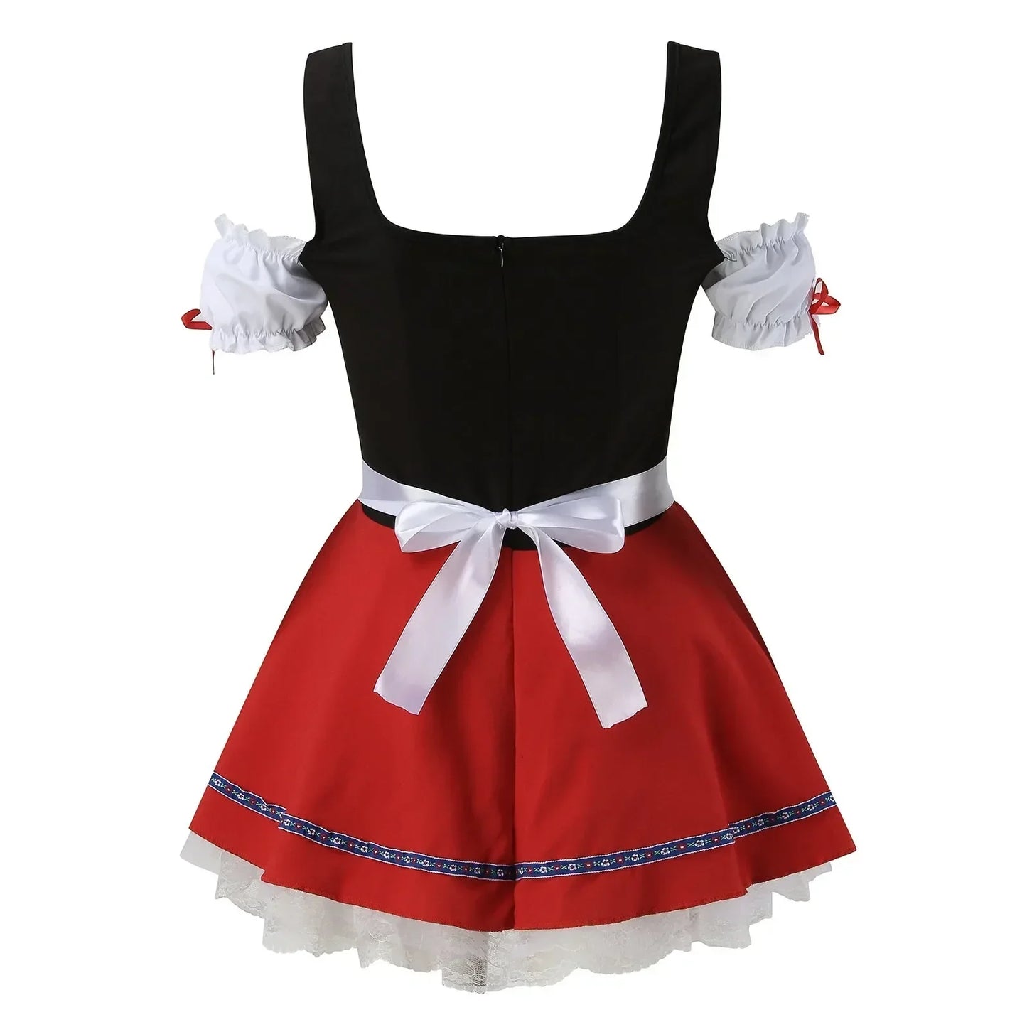 Dame Mini Dirndl Vestido - Materiale Ligero - Traje Festivo de Oktoberfest