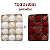 Błyszczące bombki choinkowe 12 szt. – Unikalny design i luksusowy akcent