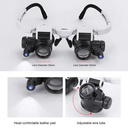 LED Glasses Magnifying Glass