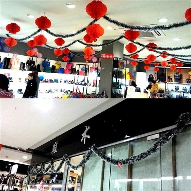 Girlanda poinsecji 2 m – dekoracja świąteczna na choinkę, stół i kominek