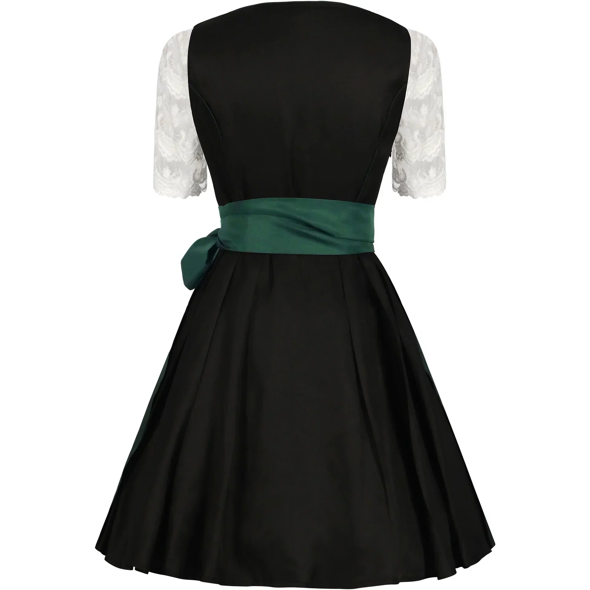 Vestido Dirndl para Mujeres - Tejido Ligero - Verde y Negro - Listo para Oktoberfest