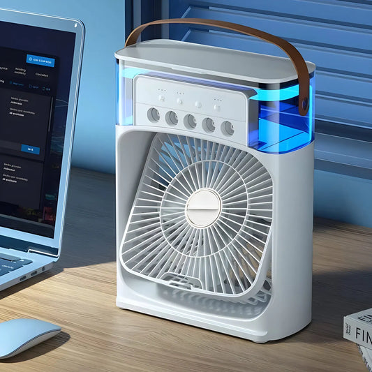 Ventilador Enfriador de Aire Portátil con Luz LED