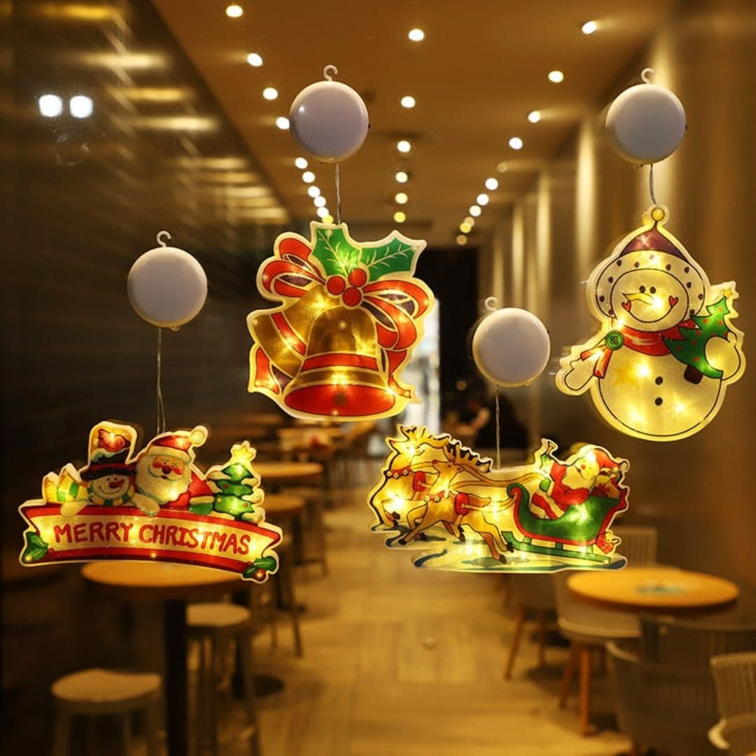 Christmas Window LED Decoration with Suction Cup